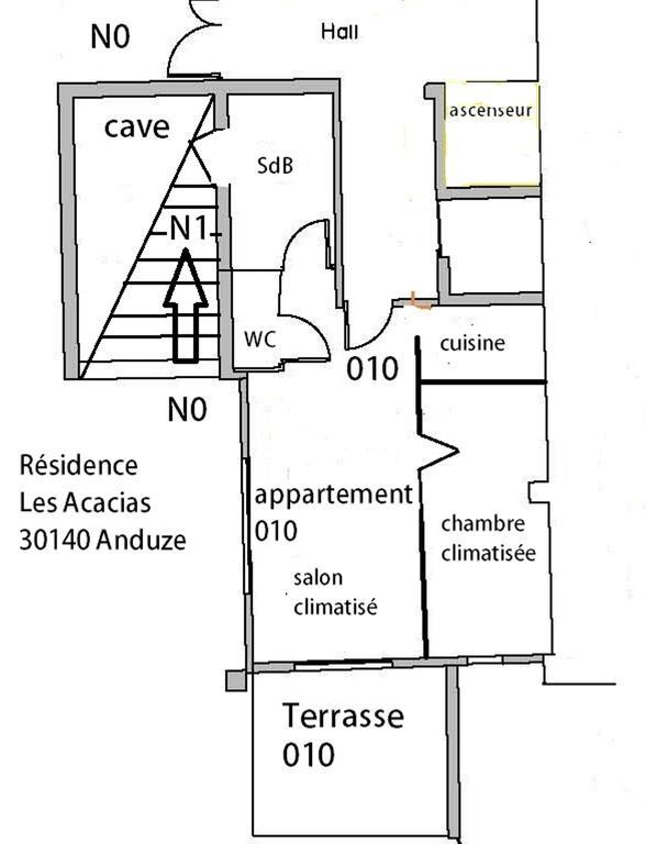 Appartement 10 Des Acacias Anduze Quarto foto